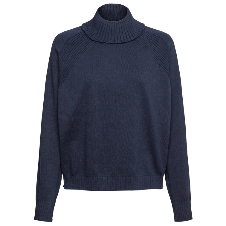 JERSEY DE ALGODÓN CON CUELLO VUELTO MUJER ESPRIT