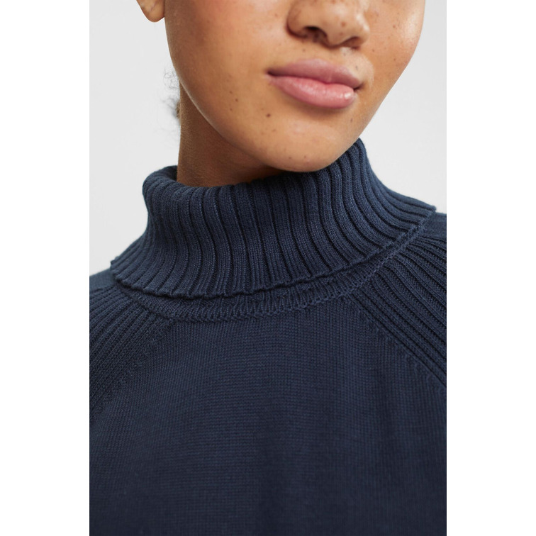 JERSEY DE ALGODÓN CON CUELLO VUELTO MUJER ESPRIT