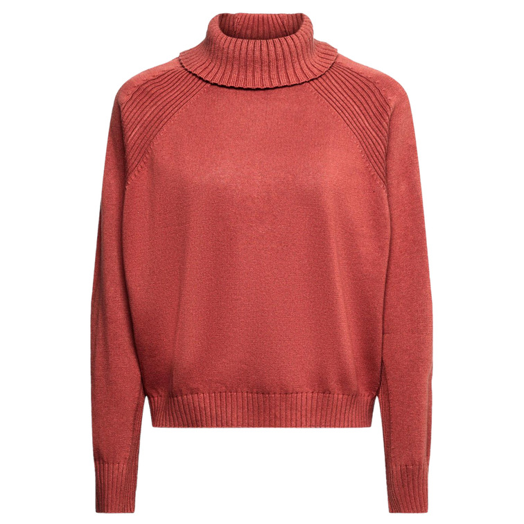 JERSEY DE ALGODÓN CON CUELLO VUELTO MUJER ESPRIT