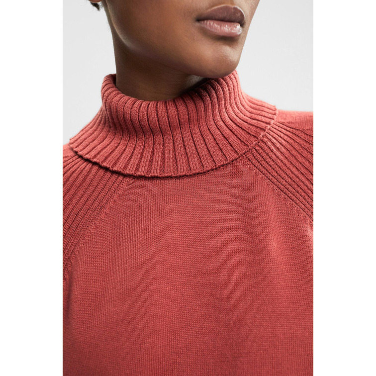 JERSEY DE ALGODÓN CON CUELLO VUELTO MUJER ESPRIT
