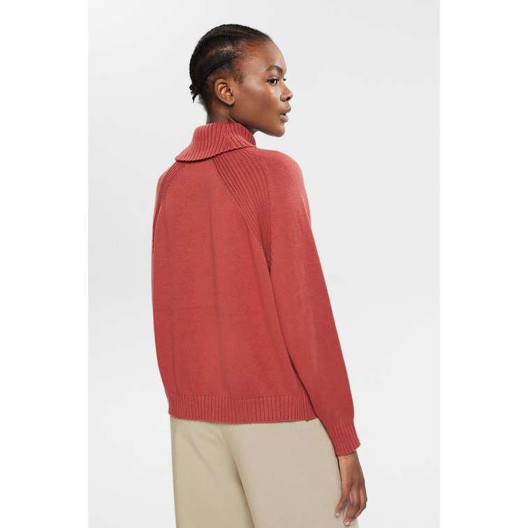 JERSEY DE ALGODÓN CON CUELLO VUELTO MUJER ESPRIT