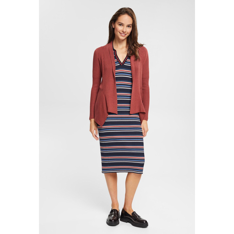 CÁRDIGAN DE CANALÉ CON BAJO EN PUNTA MUJER ESPRIT