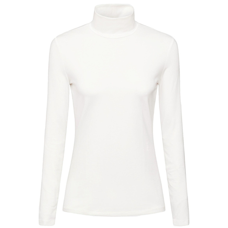 CAMISETA DE MANGA LARGA CON CUELLO VUELTO MUJER ESPRIT