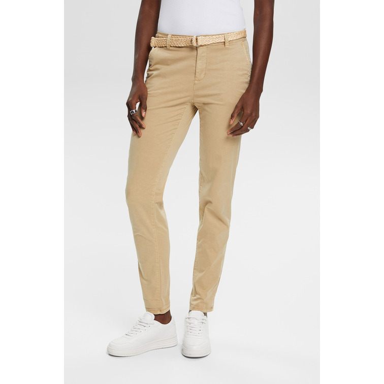 PANTALON CHINO CROPPED CON CINTURON MUJER ESPRIT Korner
