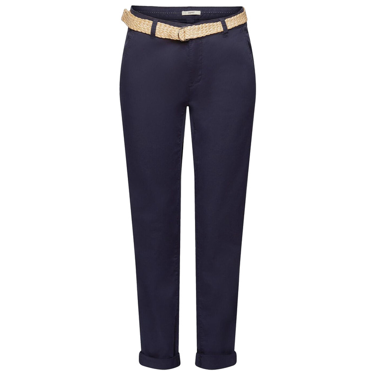 PANTALÓN CHINO CROPPED CON CINTURÓN MUJER ESPRIT