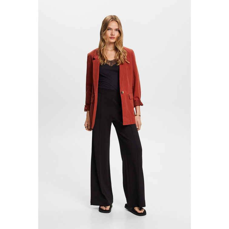 PANTALÓN ANCHO DE PUNTO VISCOSA MUJER MUJER ESPRIT