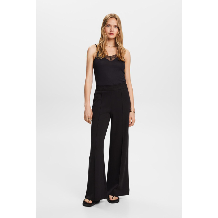 PANTALÓN ANCHO DE PUNTO VISCOSA MUJER MUJER ESPRIT