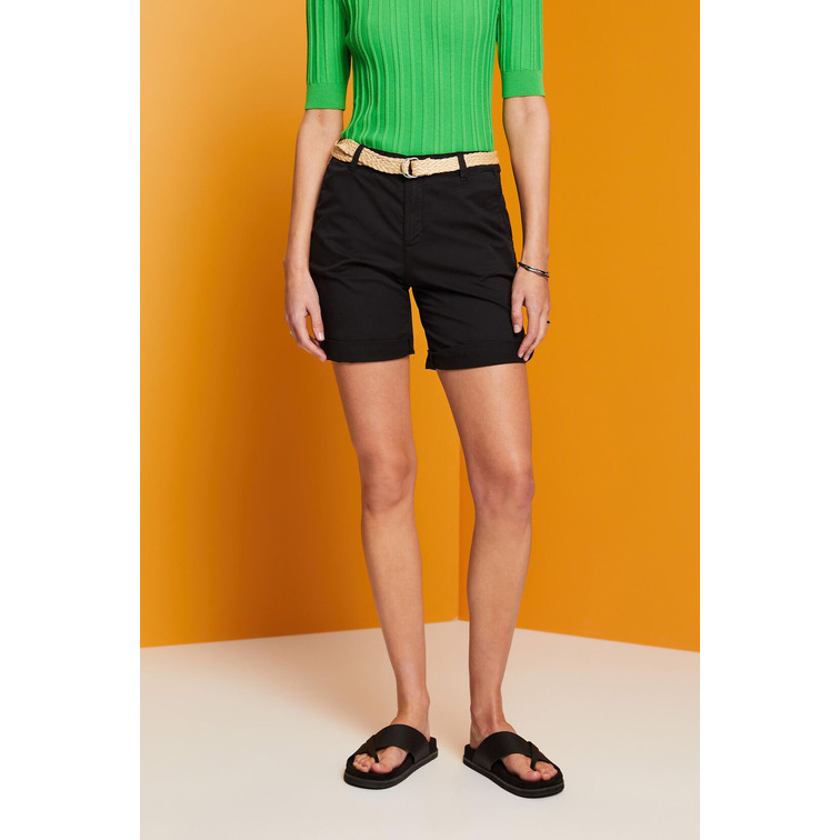 PANTALÓN CORTO CON CINTURÓN TRENZADO MUJER ESPRIT