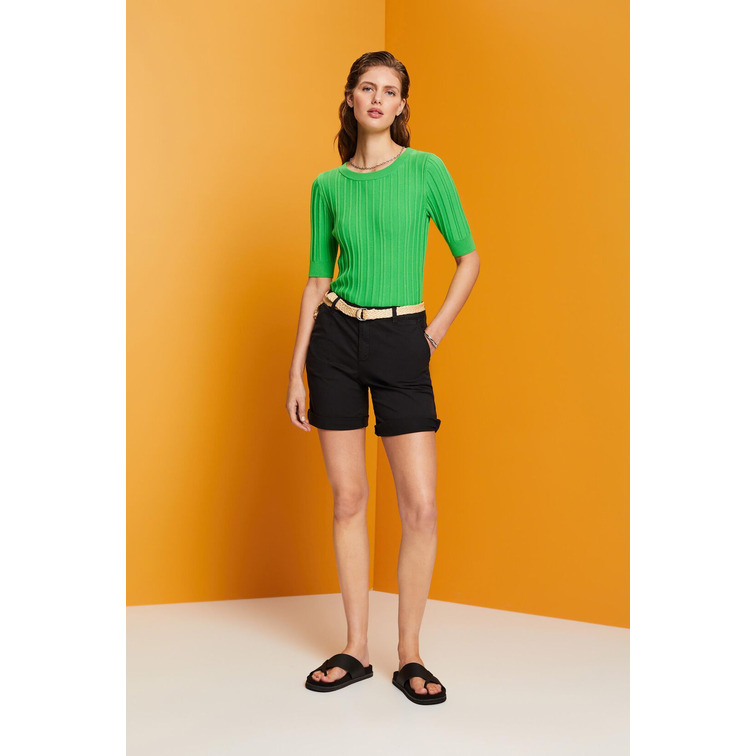 PANTALÓN CORTO CON CINTURÓN TRENZADO MUJER ESPRIT
