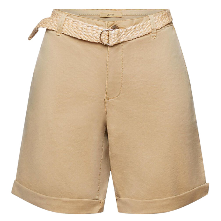 PANTALÓN CORTO CON CINTURÓN TRENZADO MUJER ESPRIT