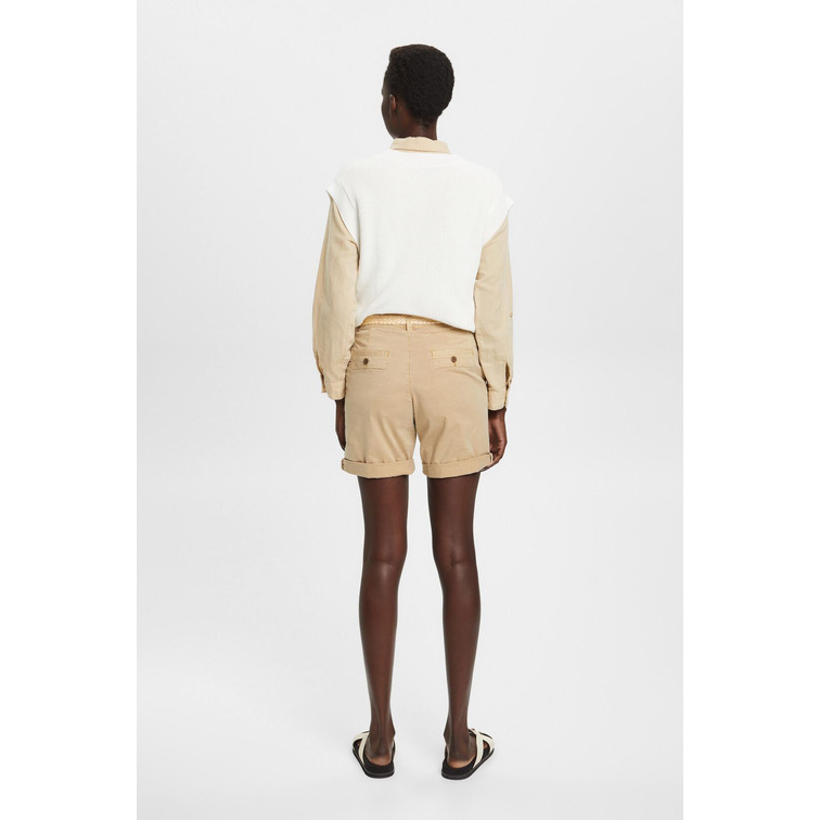 PANTALÓN CORTO CON CINTURÓN TRENZADO MUJER ESPRIT