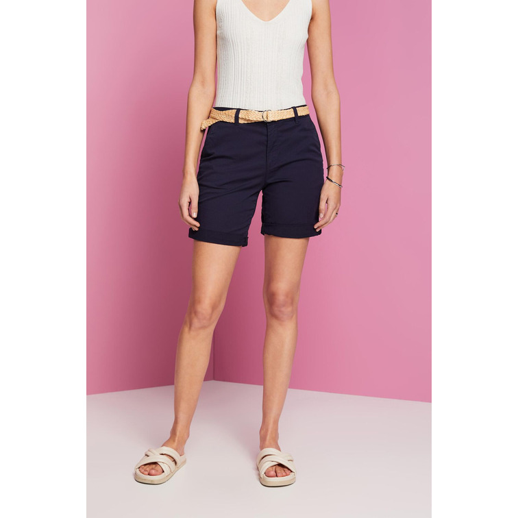PANTALÓN CORTO CON CINTURÓN TRENZADO MUJER ESPRIT