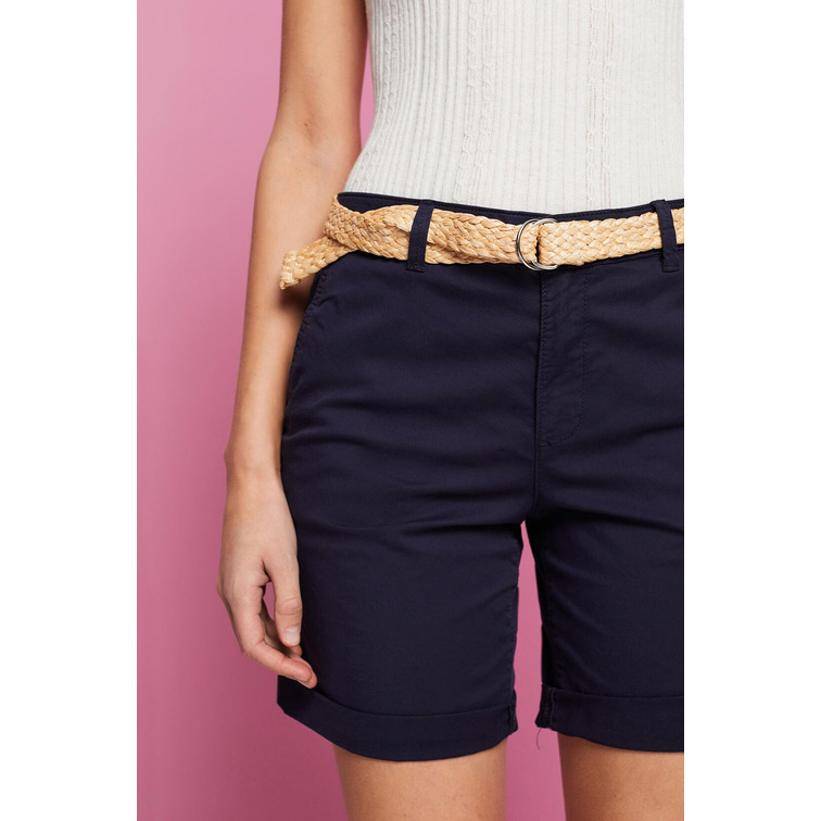 PANTALÓN CORTO CON CINTURÓN TRENZADO MUJER ESPRIT
