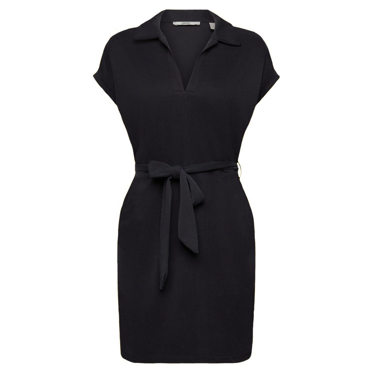 VESTIDO MIDI CON CUELLO EN PICO MUJER ESPRIT
