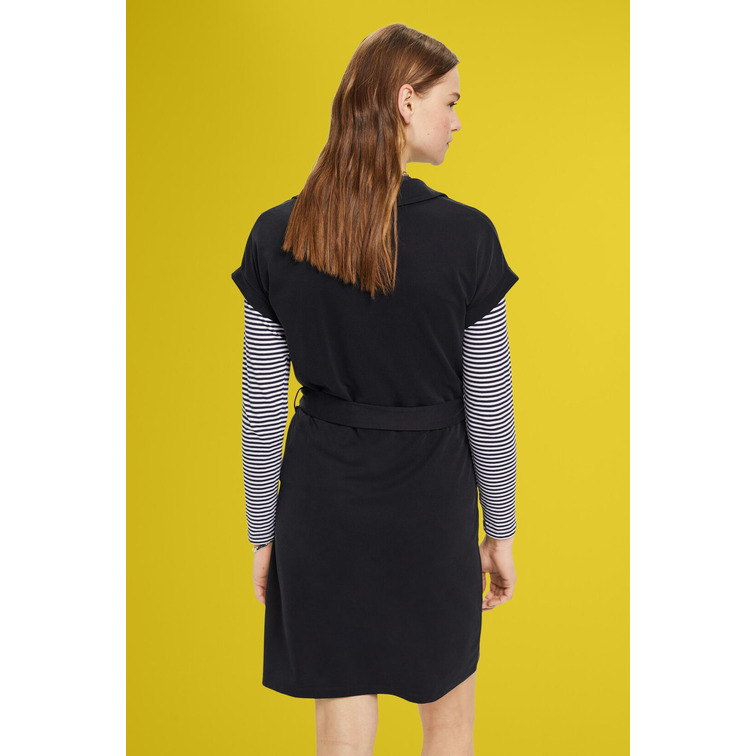VESTIDO MIDI CON CUELLO EN PICO MUJER ESPRIT