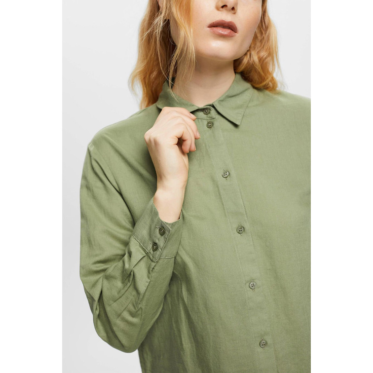 BLUSA EN MEZCLA DE LINO MUJER ESPRIT