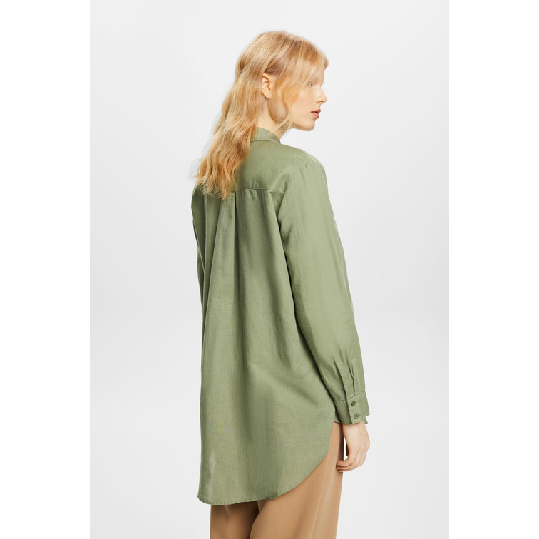 BLUSA EN MEZCLA DE LINO MUJER ESPRIT