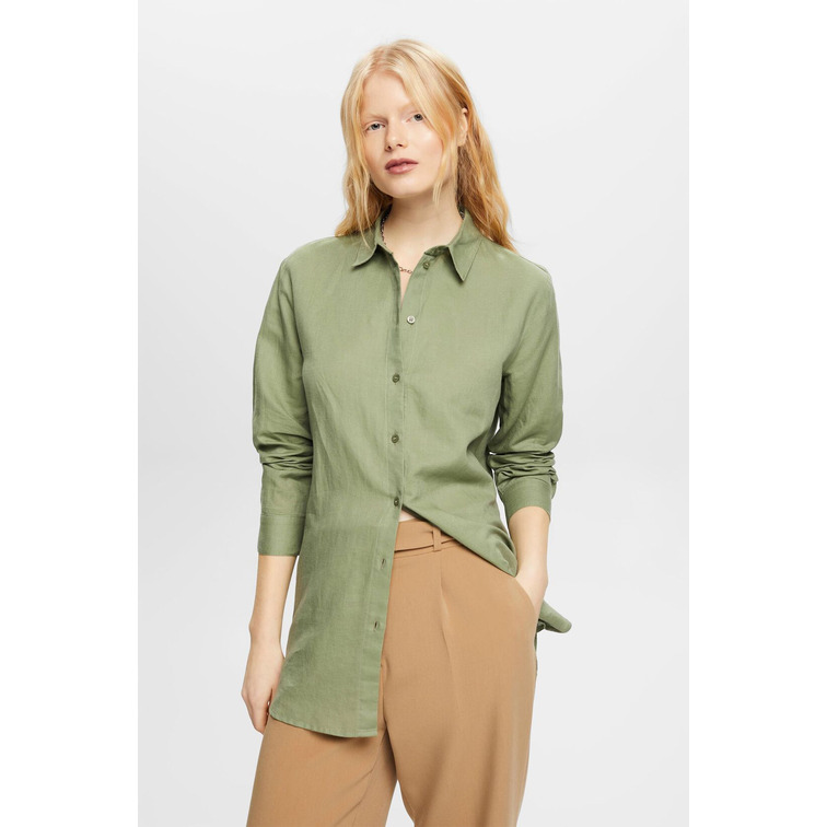 BLUSA EN MEZCLA DE LINO MUJER ESPRIT