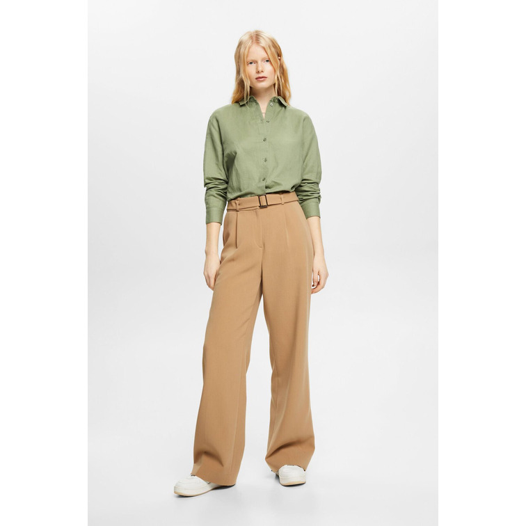 BLUSA EN MEZCLA DE LINO MUJER ESPRIT