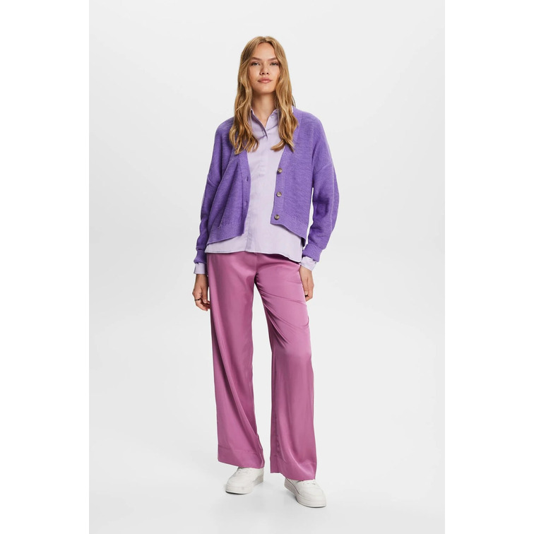 BLUSA DE MANGA LARGA EN TEJIDO SATÉN MUJER ESPRIT