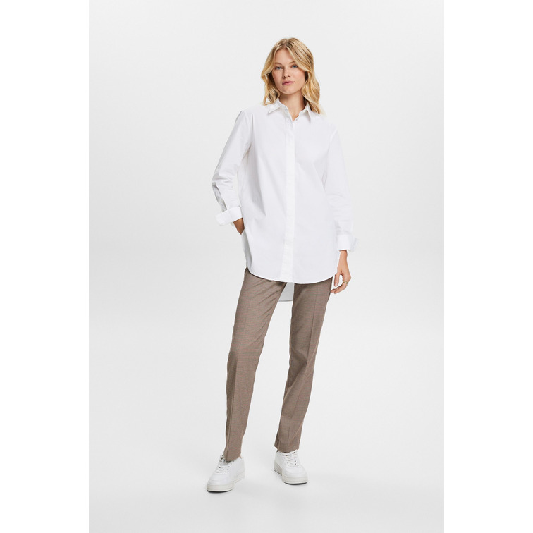 CAMISA OVERSIZE EN POPELINA DE ALGODÓN MUJER ESPRIT