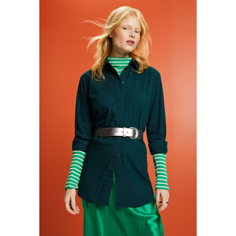 CAMISA OVERSIZE EN POPELINA DE ALGODÓN MUJER ESPRIT
