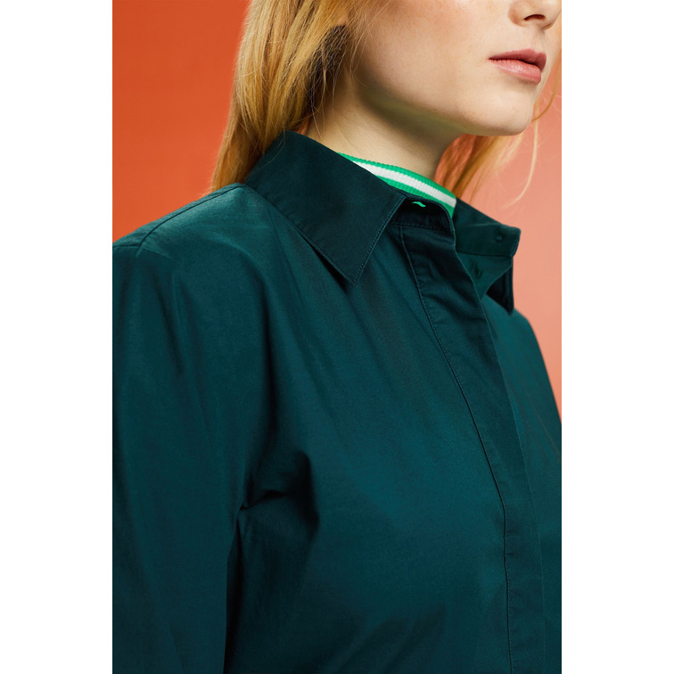 CAMISA OVERSIZE EN POPELINA DE ALGODÓN MUJER ESPRIT