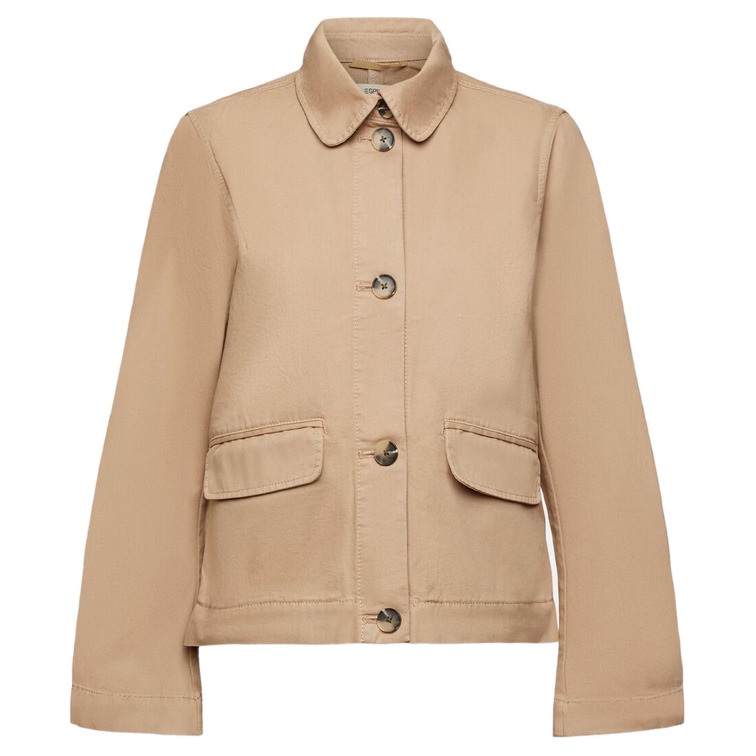 CHAQUETA DE ALGODÓN DE CORTE CUADRADO MUJER ESPRIT