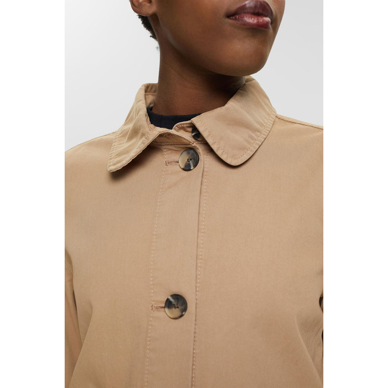 CHAQUETA DE ALGODÓN DE CORTE CUADRADO MUJER ESPRIT
