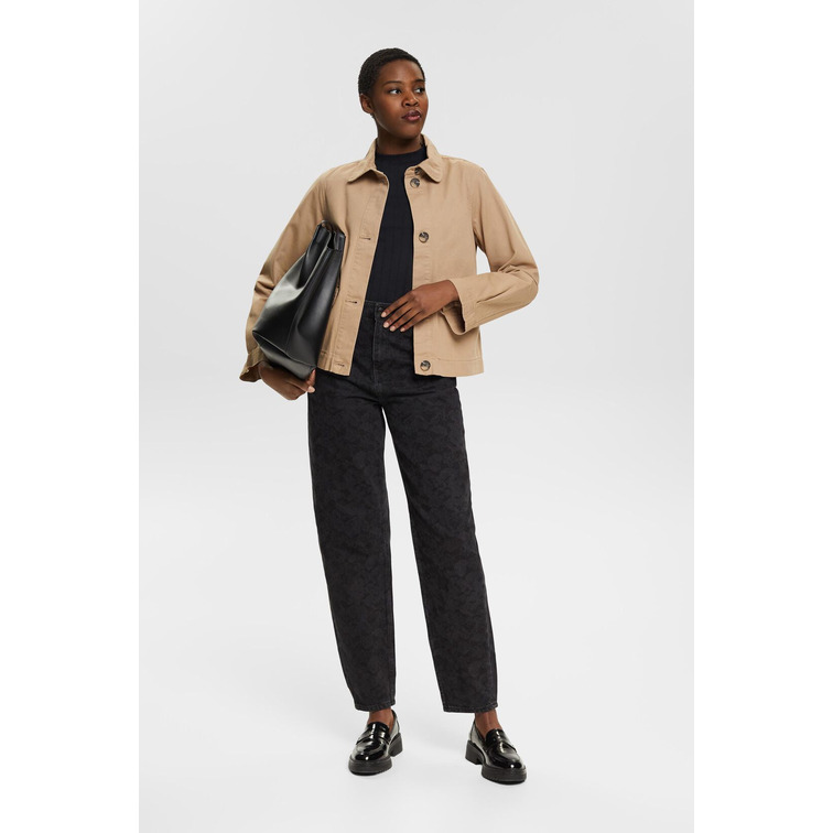CHAQUETA DE ALGODÓN DE CORTE CUADRADO MUJER ESPRIT