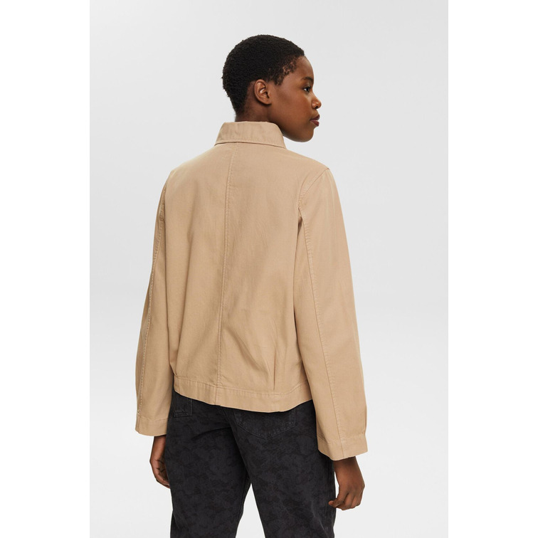 CHAQUETA DE ALGODÓN DE CORTE CUADRADO MUJER ESPRIT