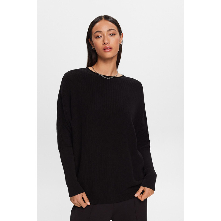 JERSEY CON MANGAS MURCIÉLAGO EN PUNTO ACANALADO MUJER ESPRIT