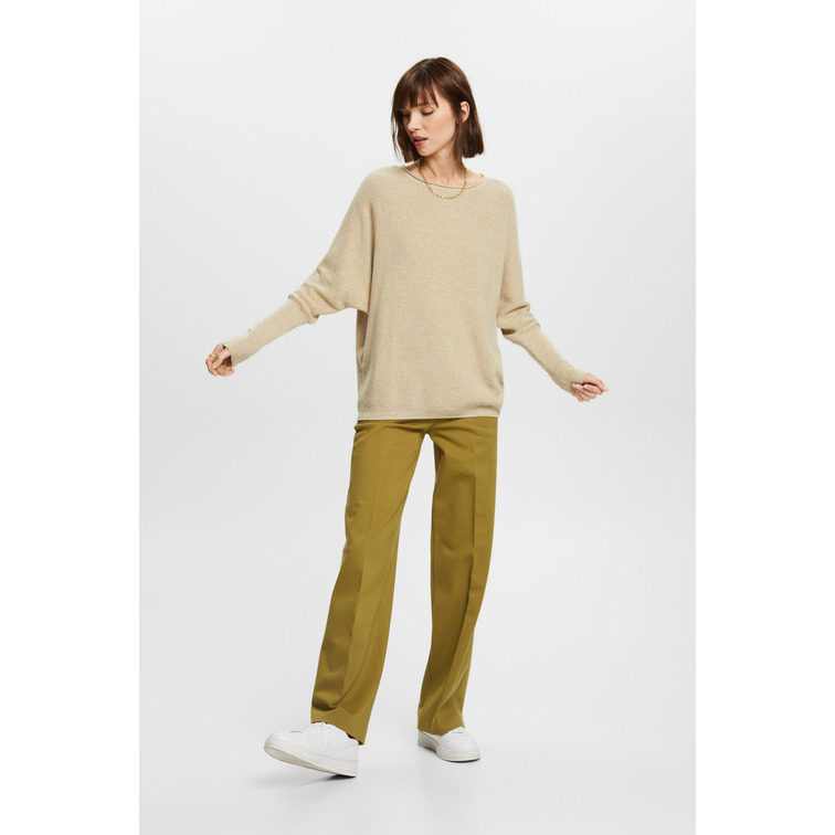 JERSEY CON MANGAS MURCIÉLAGO EN PUNTO ACANALADO MUJER ESPRIT
