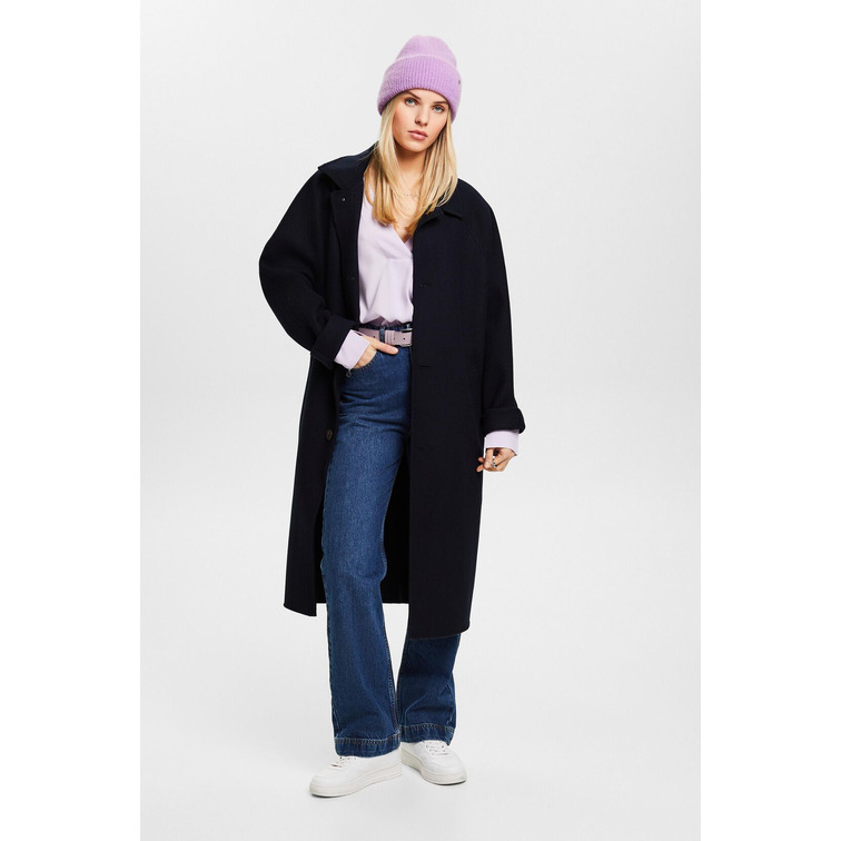 BLUSA DE CREPÉ MUJER ESPRIT CON CUELLO V