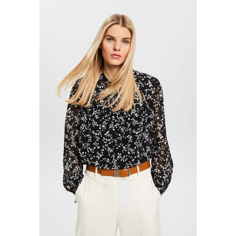 BLUSA DE GASA CON ESTAMPADO MUJER ESPRIT