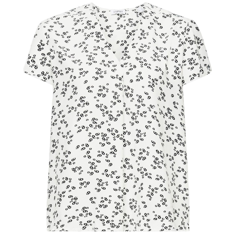 BLUSA ESTAMPADA CON ESCOTE PICO MUJER ESPRIT