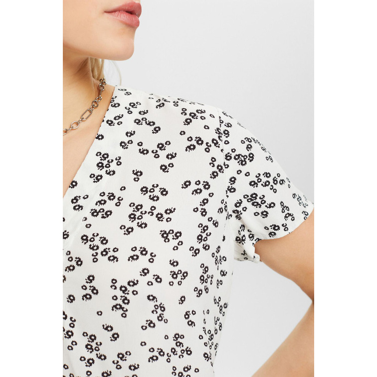 BLUSA ESTAMPADA CON ESCOTE PICO MUJER ESPRIT