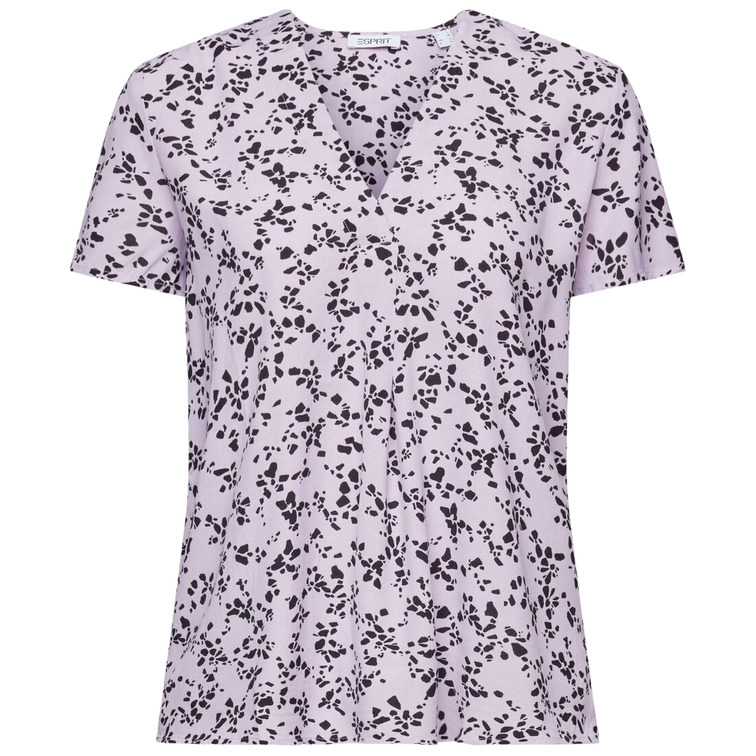 BLUSA ESTAMPADA CON ESCOTE PICO MUJER ESPRIT