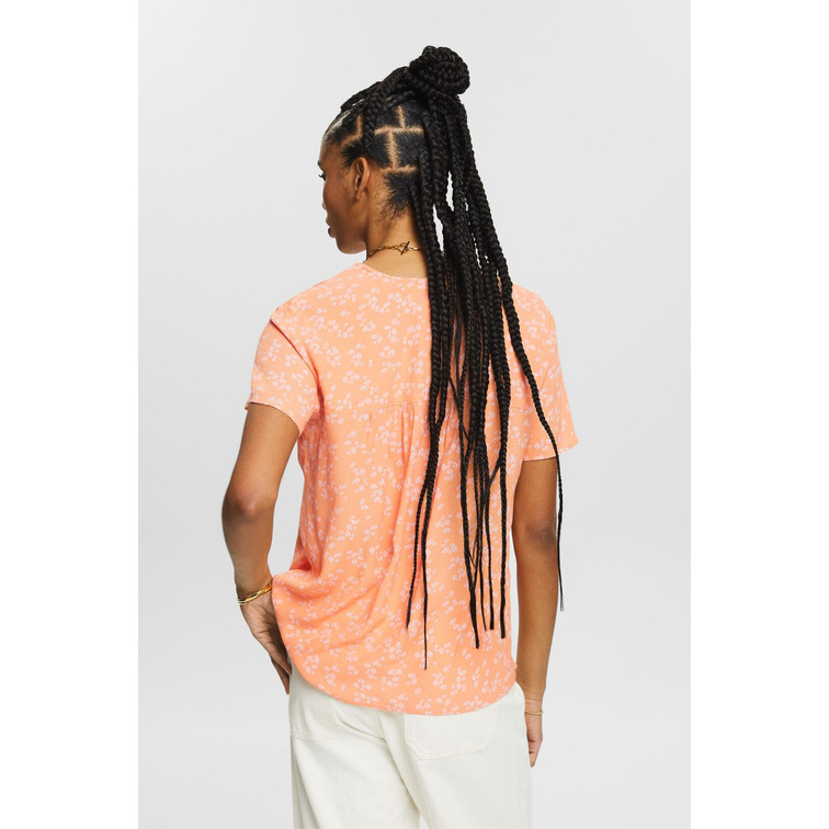 BLUSA ESTAMPADA CON ESCOTE PICO MUJER ESPRIT