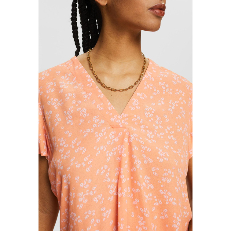 BLUSA ESTAMPADA CON ESCOTE PICO MUJER ESPRIT
