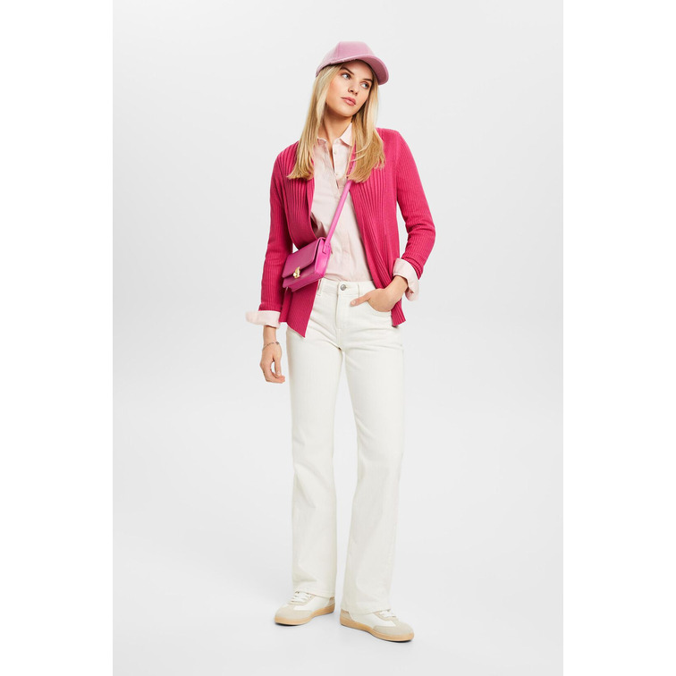 CÁRDIGAN ABIERTO DE PUNTO ACANALADO MUJER ESPRIT