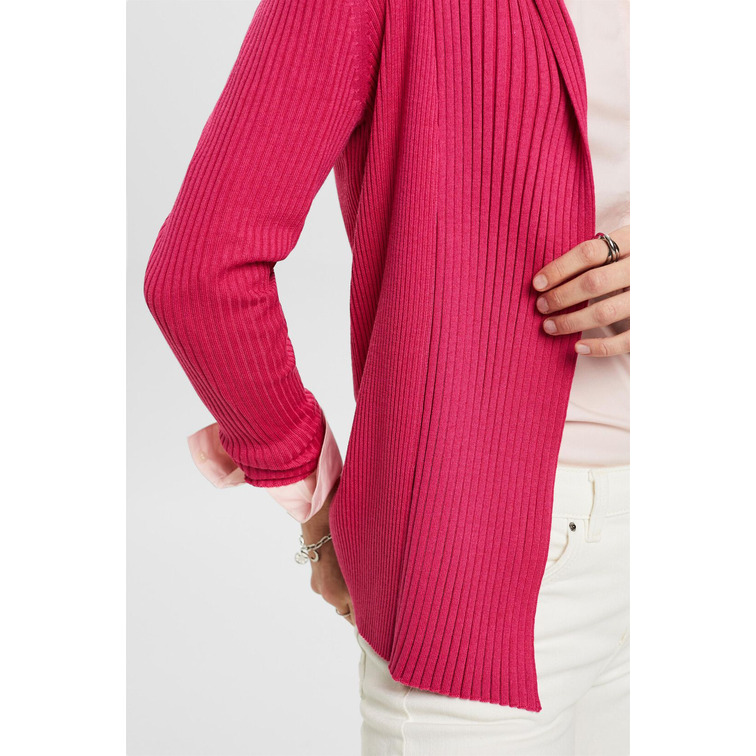 CÁRDIGAN ABIERTO DE PUNTO ACANALADO MUJER ESPRIT