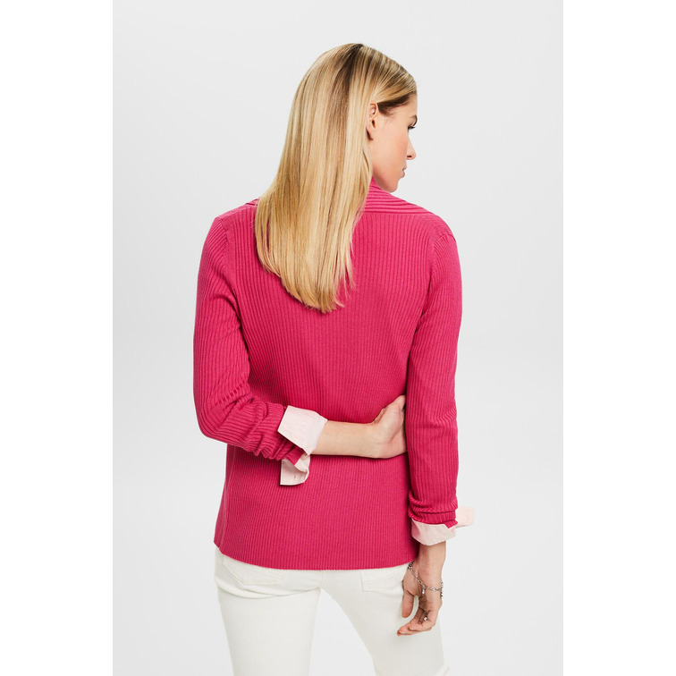 CÁRDIGAN ABIERTO DE PUNTO ACANALADO MUJER ESPRIT