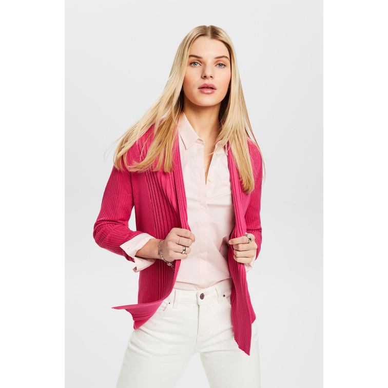 CÁRDIGAN ABIERTO DE PUNTO ACANALADO MUJER ESPRIT