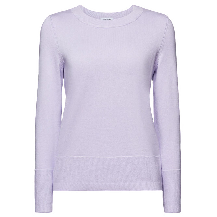 JERSEY DE ALGODÓN CON CUELLO REDONDO MUJER ESPRIT