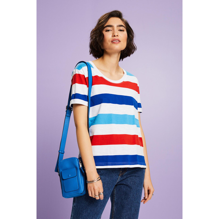 CAMISETA DE TEJIDO JERSEY A RAYAS MUJER ESPRIT