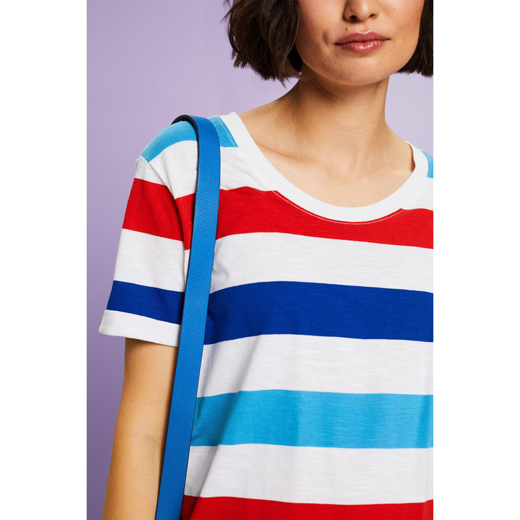 CAMISETA DE TEJIDO JERSEY A RAYAS MUJER ESPRIT