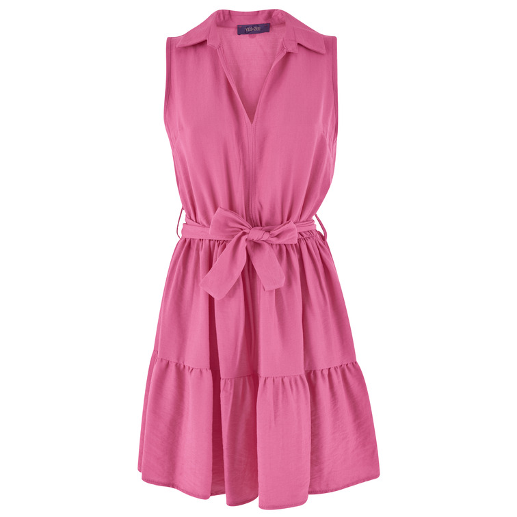 VESTIDO MUJER  YES ZEE ABITO DONNA SMANICATO CON CINT