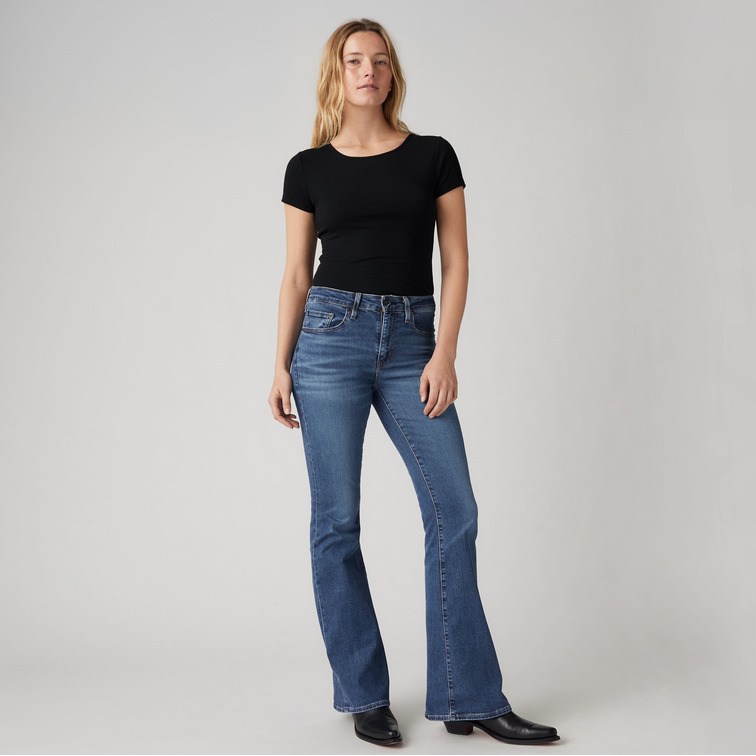VAQUERO MUJER  LEVI'S 726 HR FLARE BLUE WAVE MID