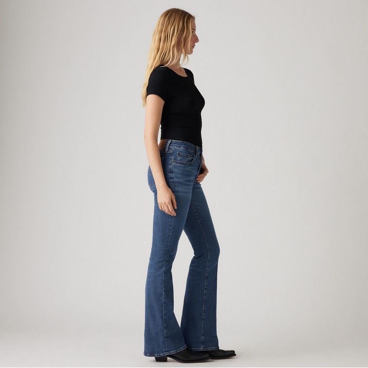 VAQUERO MUJER  LEVI'S 726 HR FLARE BLUE WAVE MID